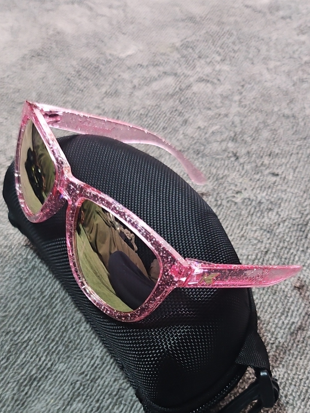Knockaround Kids Sparkle Pink Premium Sunglasses with Mirrored Lenses